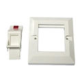 Single Port Beveled Type Network UTP Cat5e CAT6 Wall Faceplate